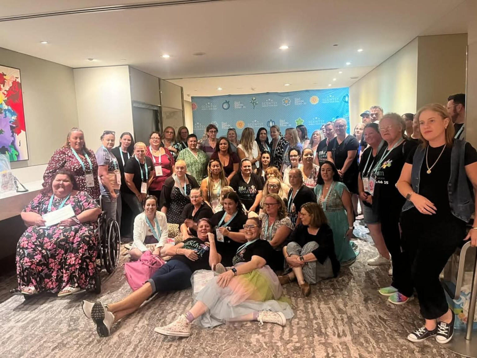 Scentsy training and community Liane with fellow Scentsy Consultants at a Scentsy training event
