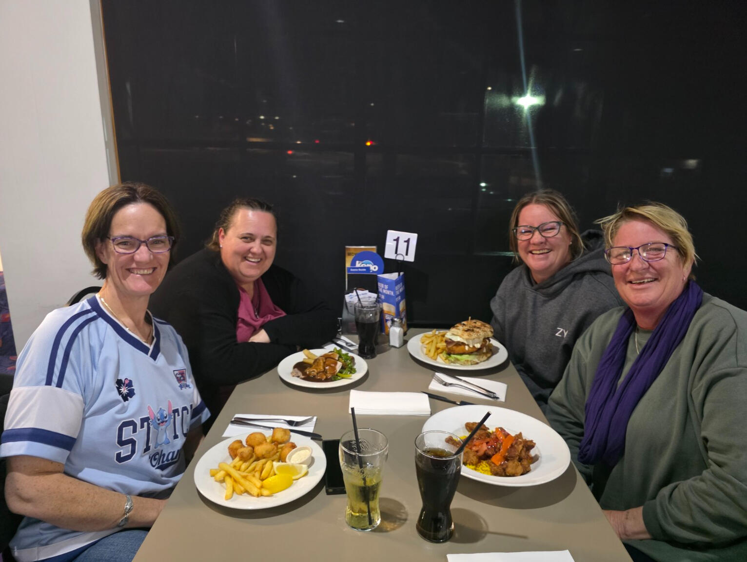 Dinner with my Scentsy friends Liane having dinner and laughing with friends she met through Scentsy